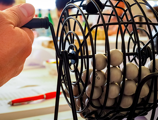 Close up of Bingo spinner