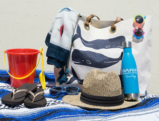 Beach gear from Bahia Resort Hotel