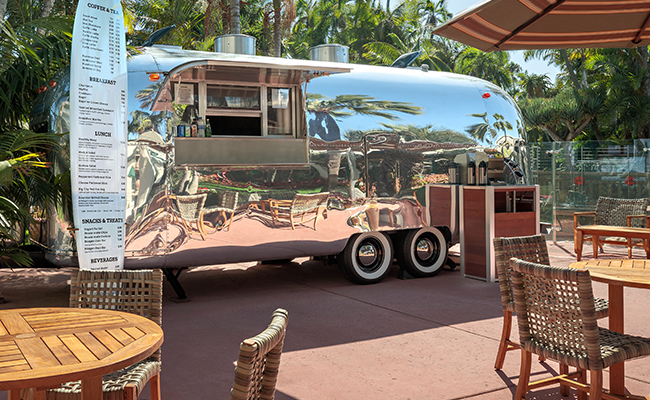 Airstream Grab 'N Go, a reimagined vintage trailer at the Bahia Resort Hotel