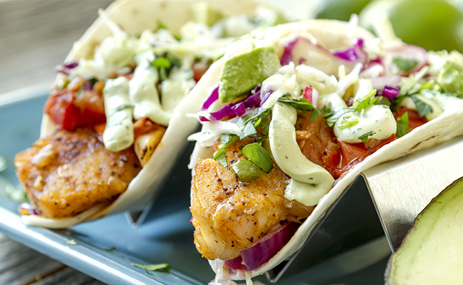Fish Tacos on a plate