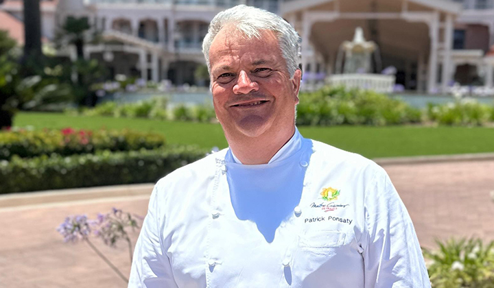 Executive Chef Patrick Ponsaty at the Summer Chef Cookout Series at the Bahia Resort Hotel