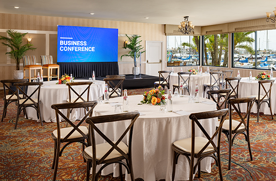 Shell room meeting space with beach front views in San Diego