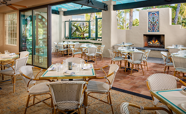 A view of the indoor & outdoor dining areas of the Bahia Resort Hotels' new Italian restaurant Bianchi Pizza & Pasta.