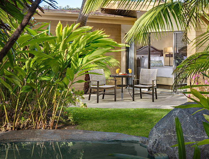 Outdoor view of a Resort room at the Bahia Resort Hotel in Mission Beach, San Diego