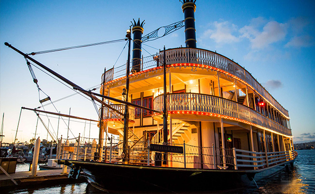 William D. Evans docked on Mission Bay at Dusk